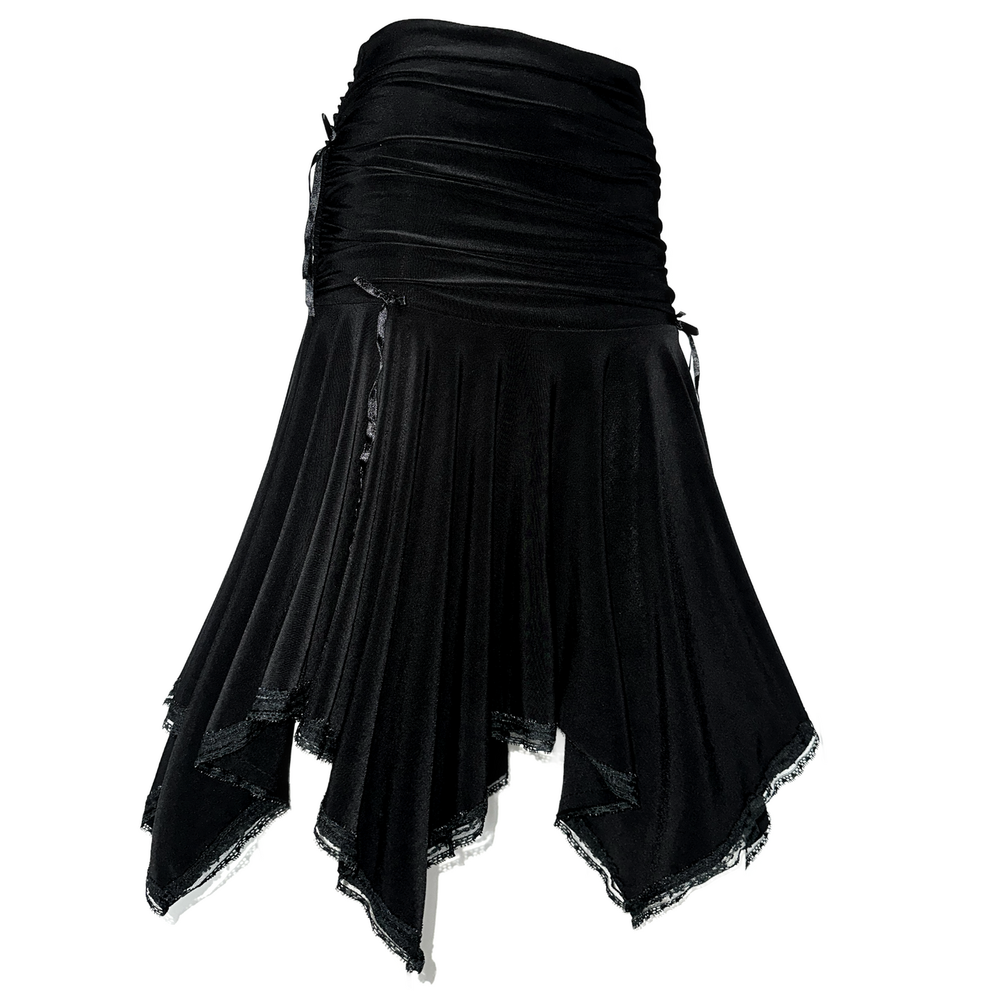 + Asymmetrical midi skirt +