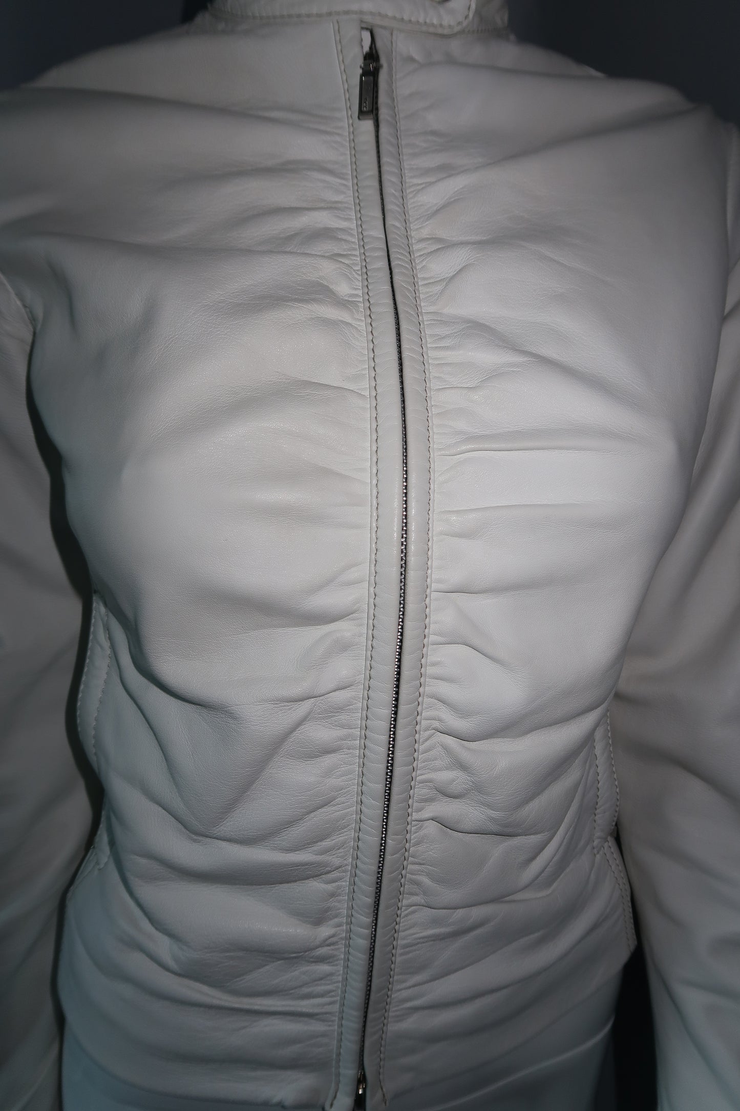 + Drapery leather jacket +