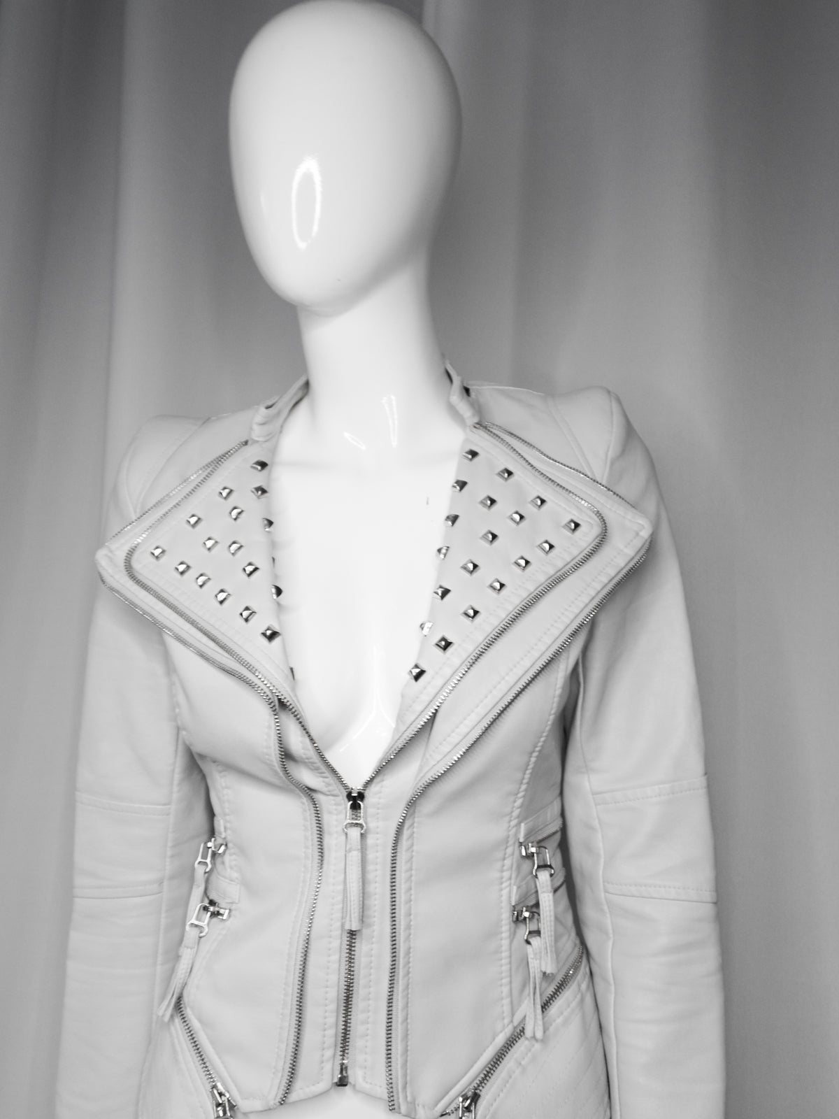 + Studded Power Shoulder Jacket +