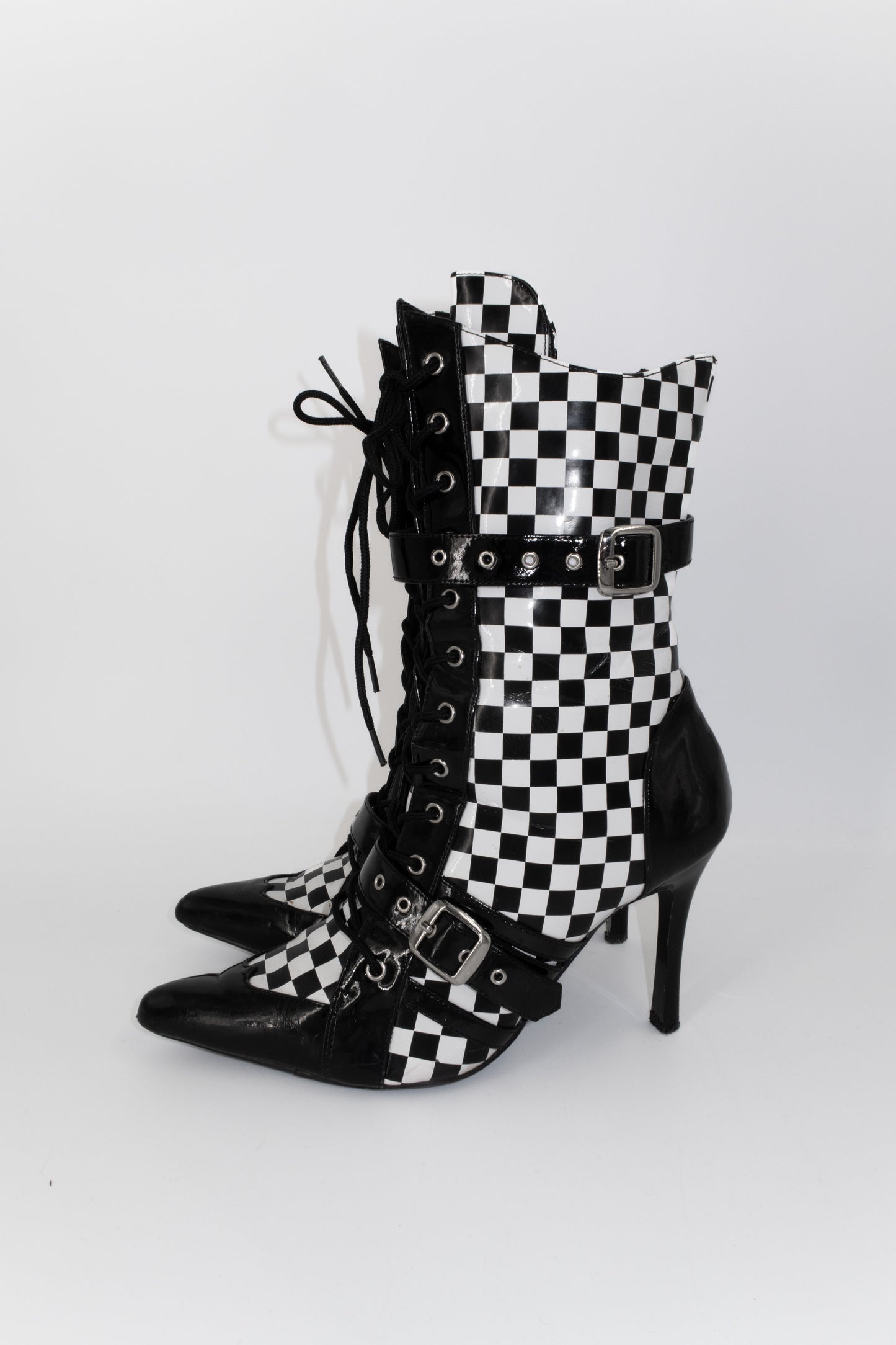 + Vintage checkered boots +