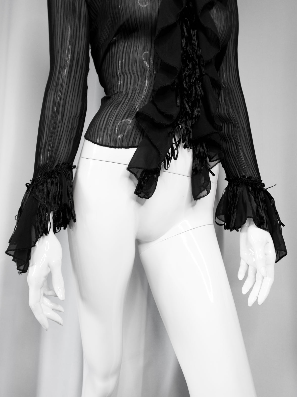 + Gothic mesh blouse +