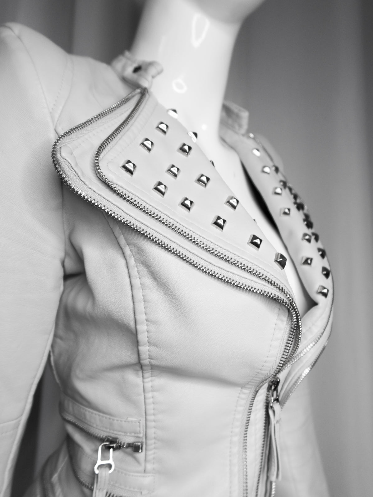 + Studded Power Shoulder Jacket +