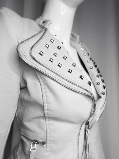 + Studded Power Shoulder Jacket +