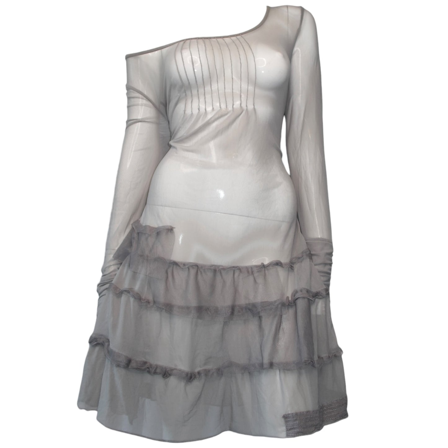 + Mesh Grey dress +