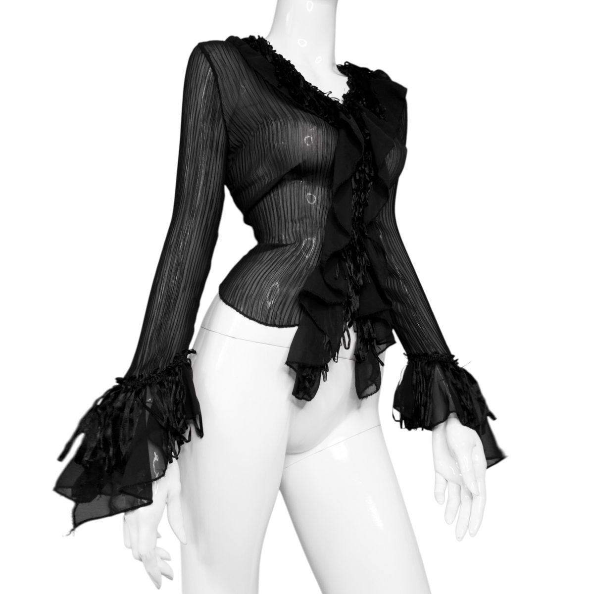 + Gothic mesh blouse +