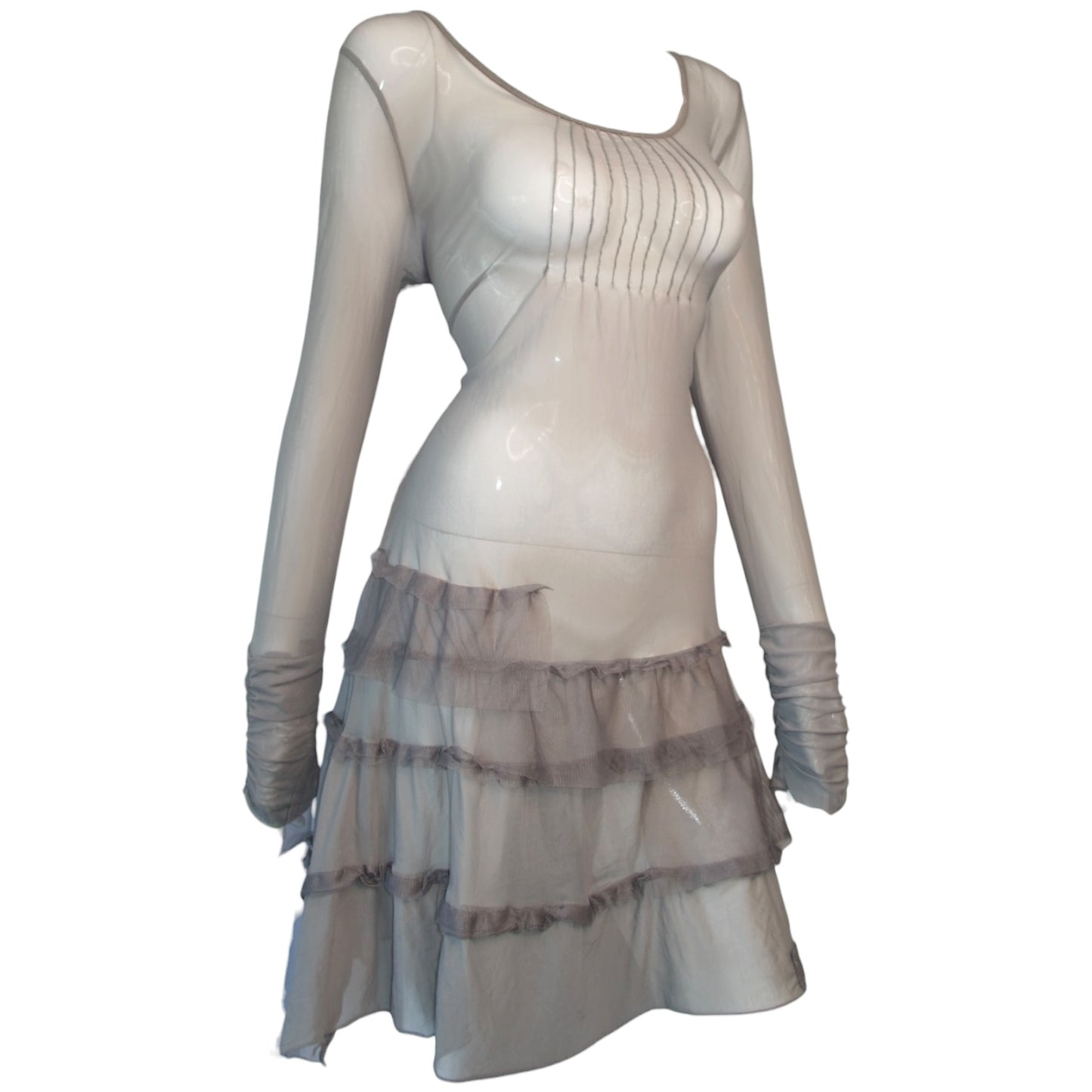 + Mesh Grey dress +