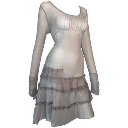 + Mesh Grey dress +