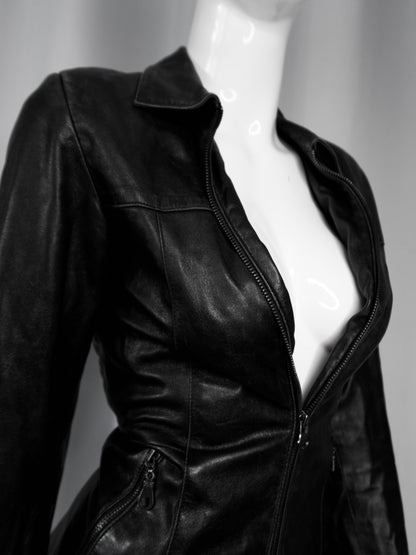+ Fitted Real Leather Jacket +