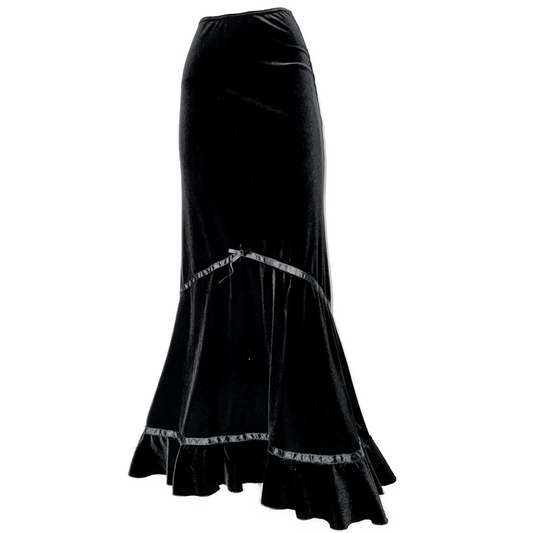 + Long velvet skirt +