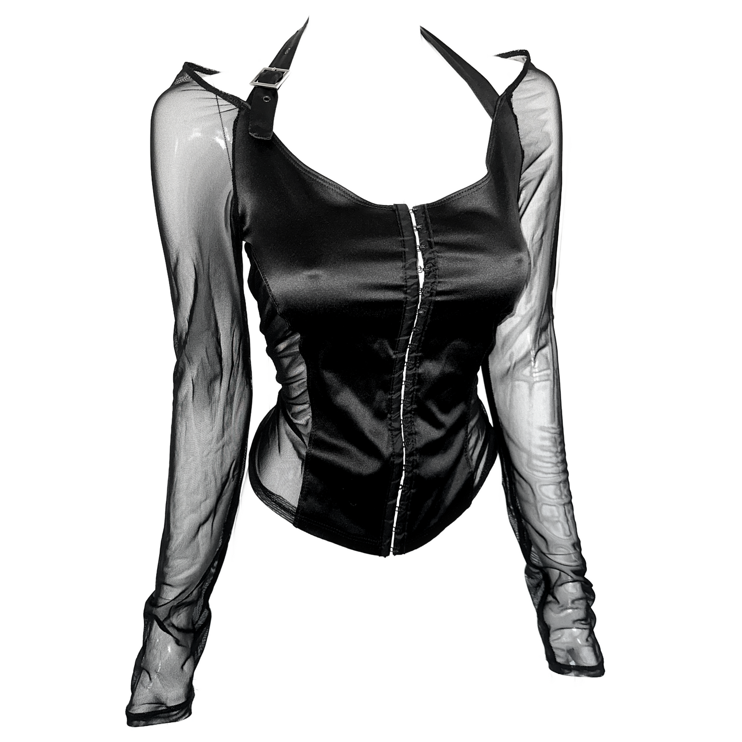 + Mesh corset blouse +