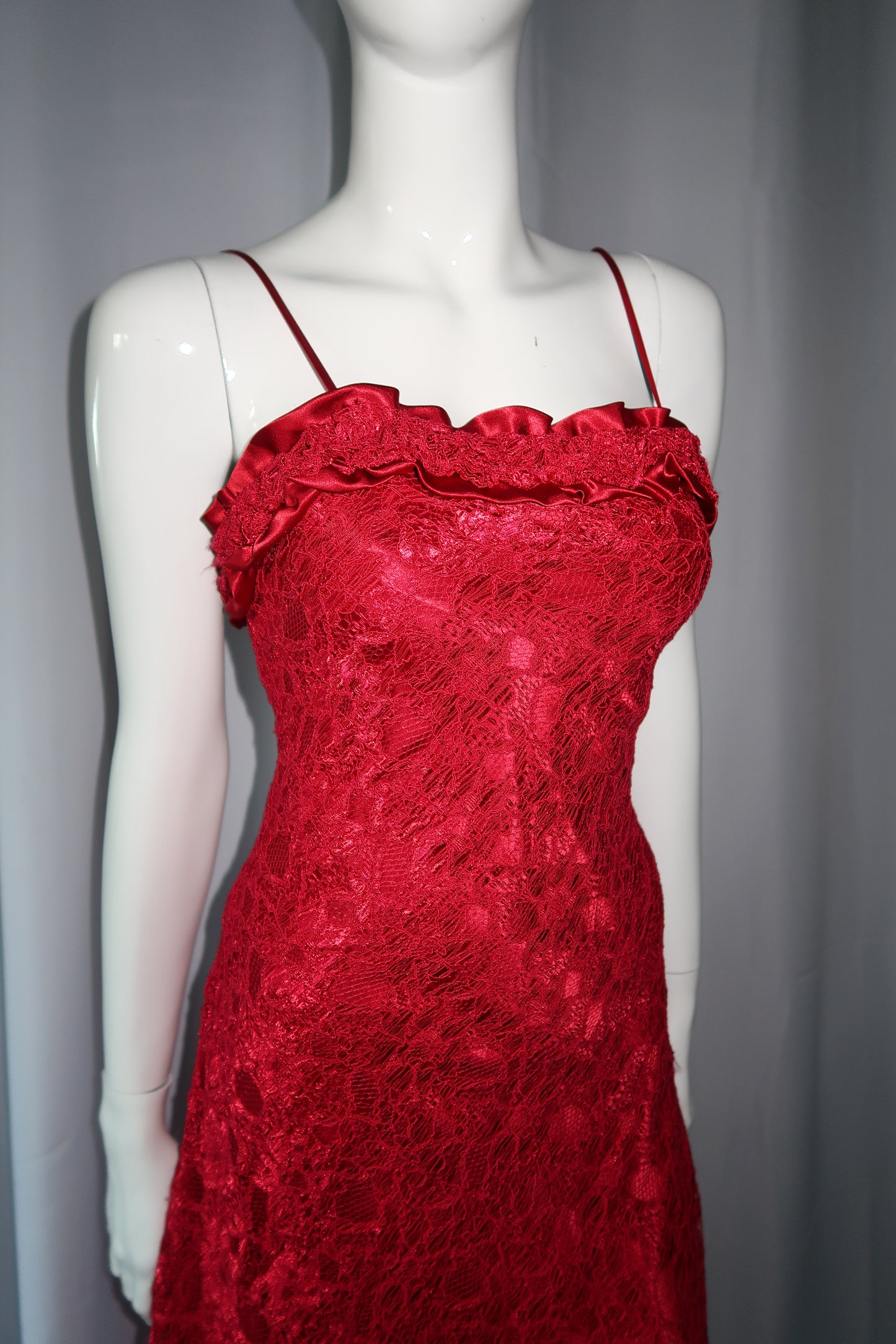 + Red lace dress +