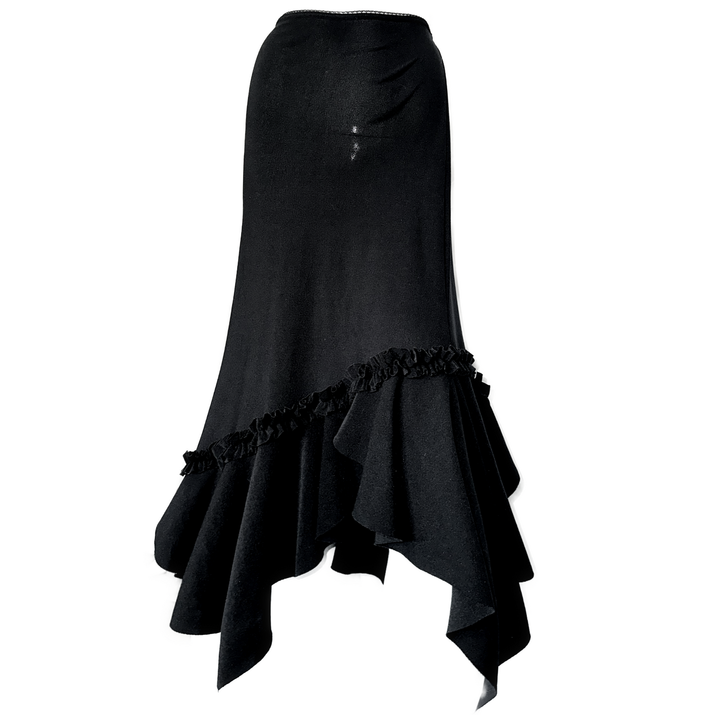 + Asymmetrical skirt +