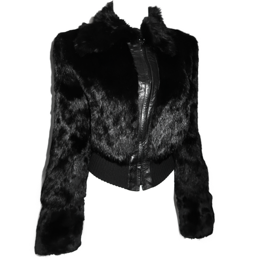 + Leather & Fur bomber jacket +