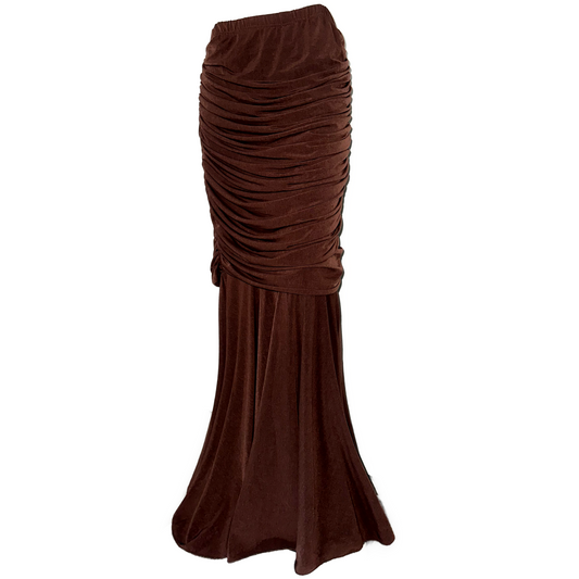 + Long drapery skirt +