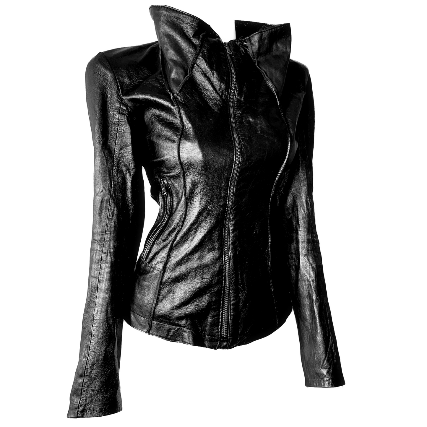 + Raw sewing leather jacket +