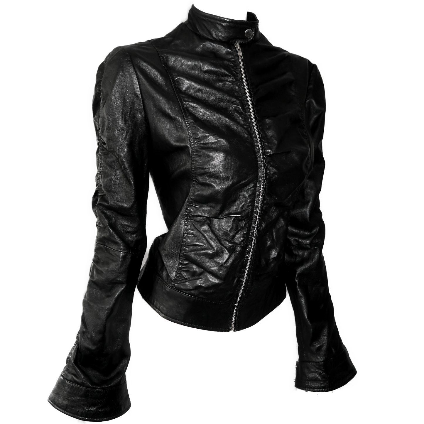 + Drapery biker jacket +