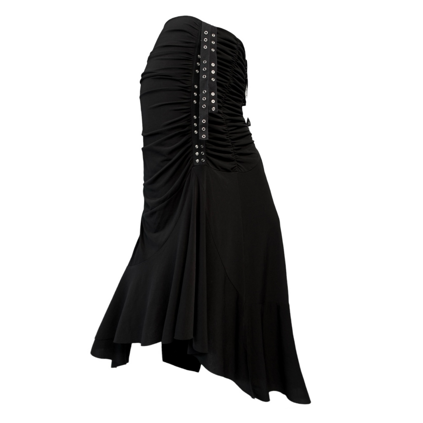 + Long drapery skirt +