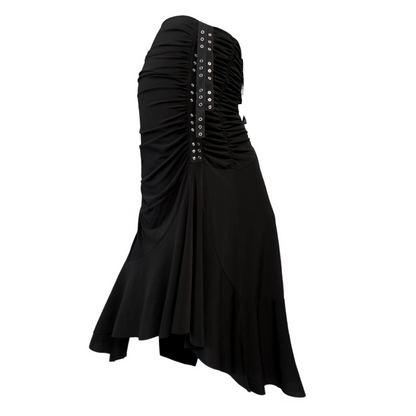 + Long drapery skirt +