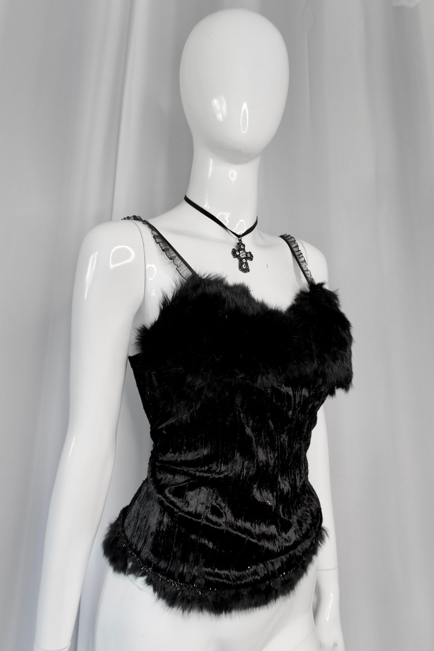 + Velvet fur top +