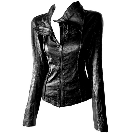 + Raw sewing leather jacket +