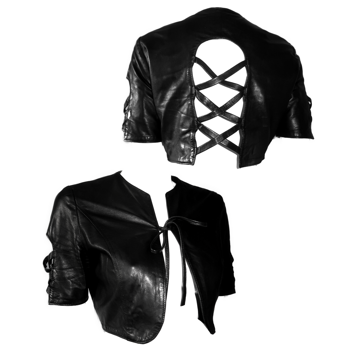 + Leather bolero +