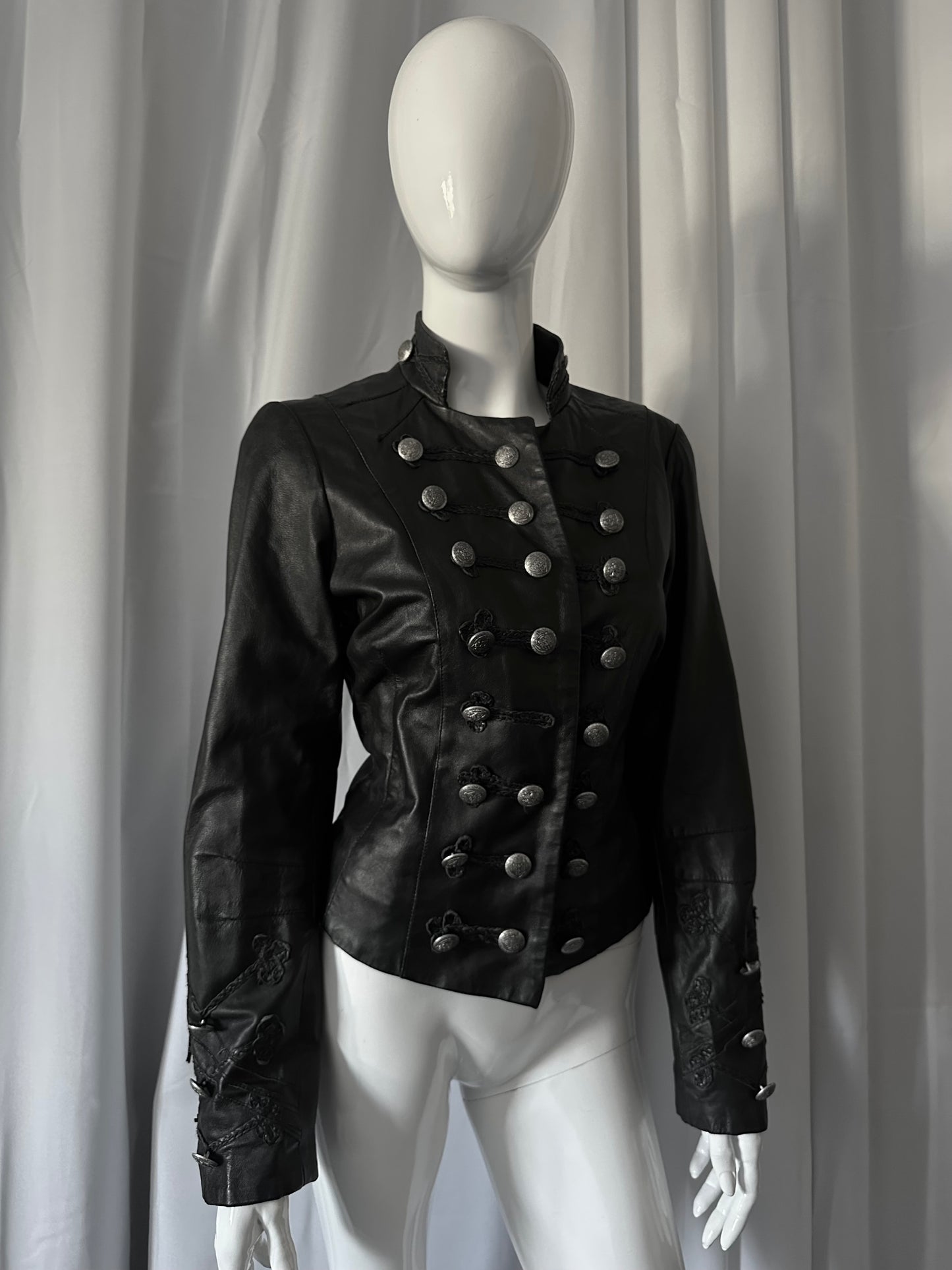 + Leather Napoleon jacket +