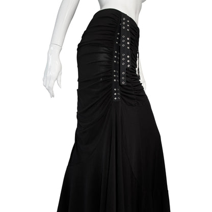 + Long drapery skirt +