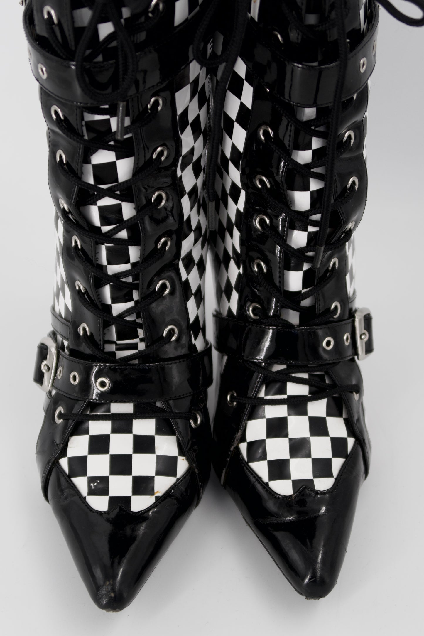 + Vintage checkered boots +