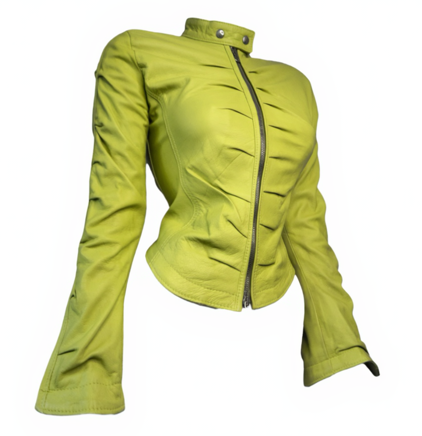 + Lime green drapery jacket +