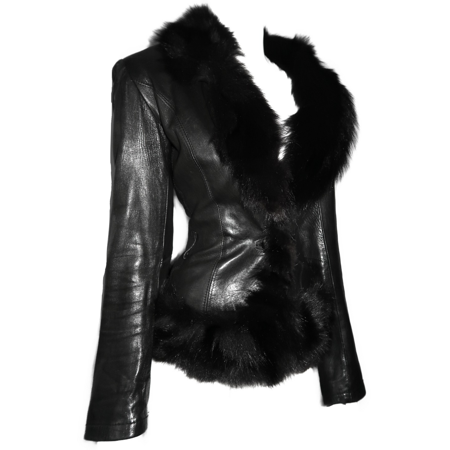 + Leather blazer jacket +