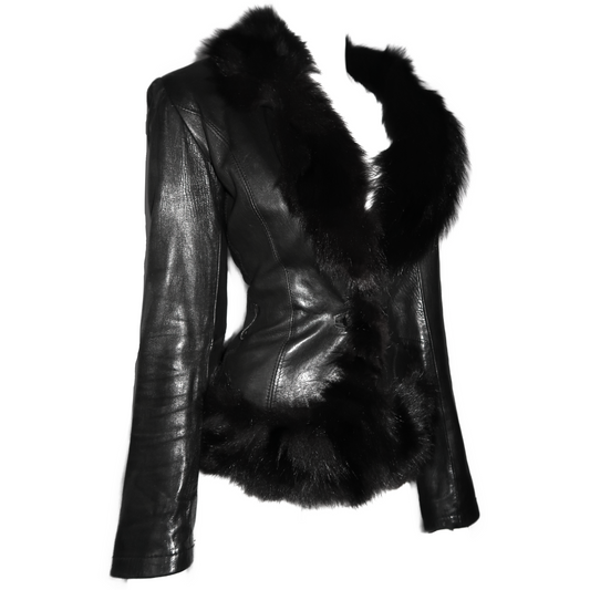 + Leather blazer jacket +