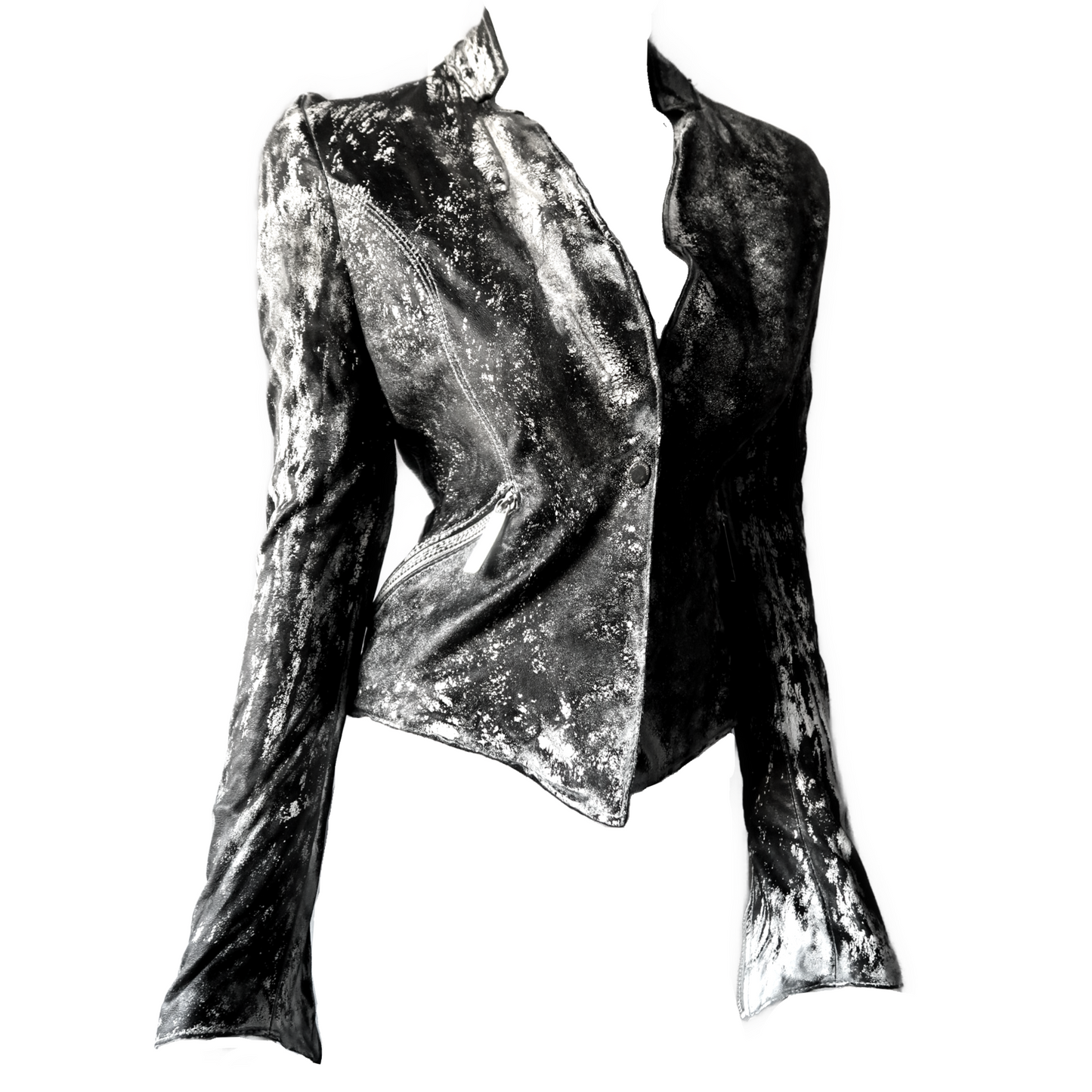 + Italian lamb leather washed jacket +