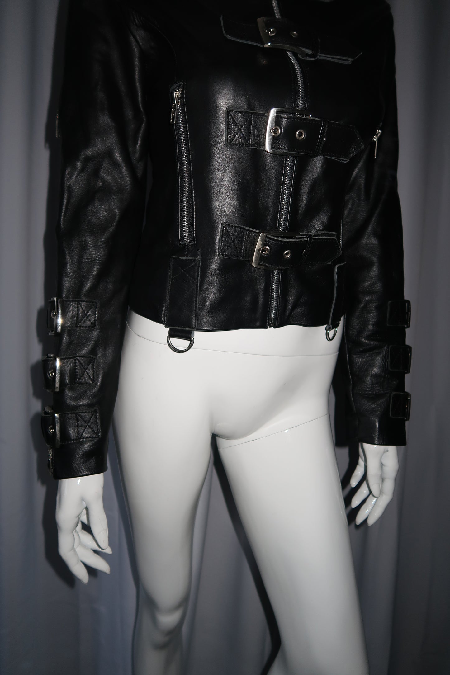 +Leather Bondage jacket +