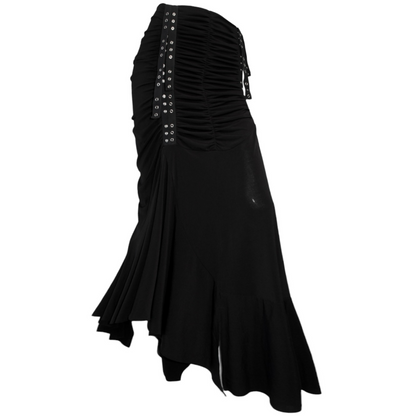 + Long drapery skirt +