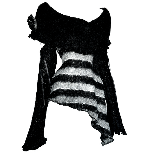 + Zone bleue asymmetrical knit +