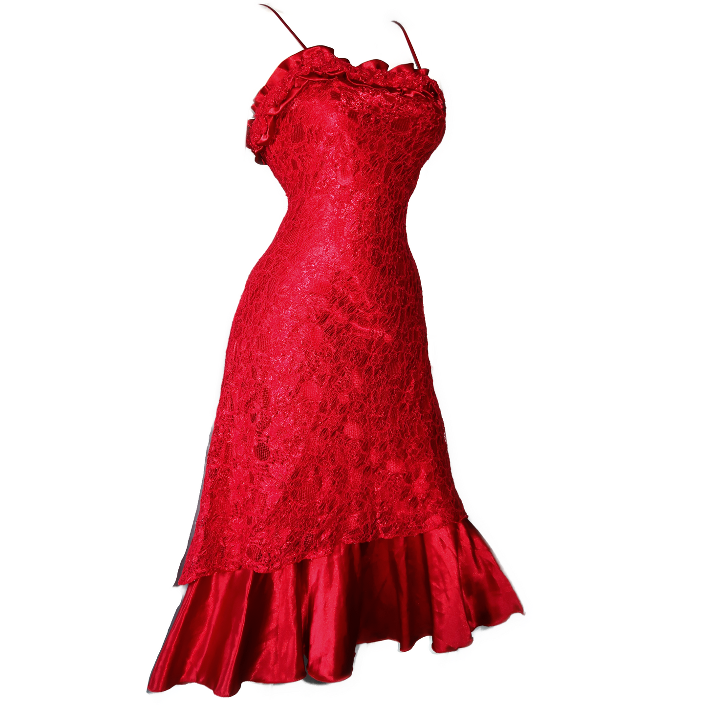 + Red lace dress +