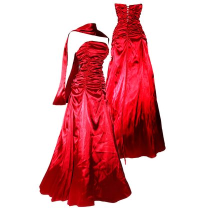 + Red drapery dress +