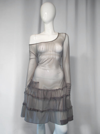 + Mesh Grey dress +