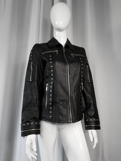 + Studded leather jacket +