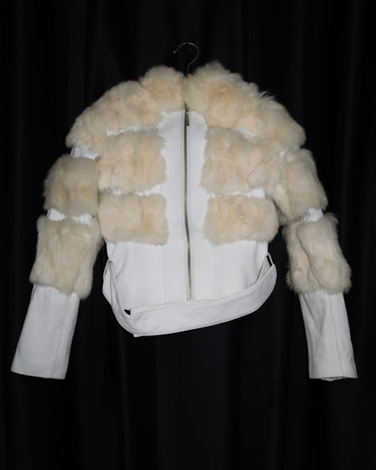 + White Leather Jacket +