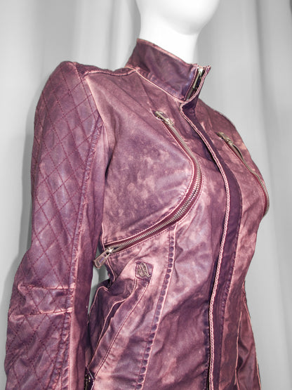 + Cross purple biker jacket +