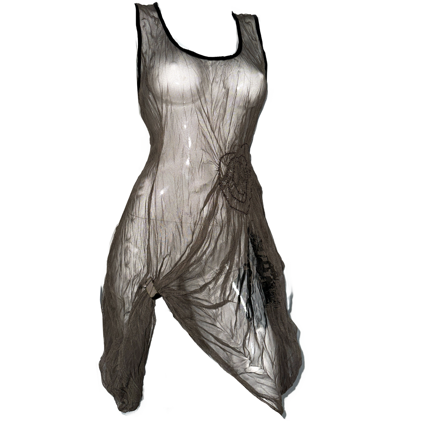 + Mesh asymmetrical tunic +