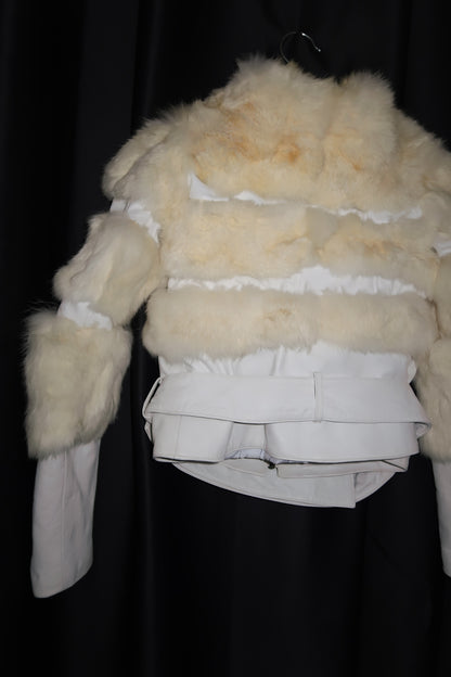 + White Leather Jacket +