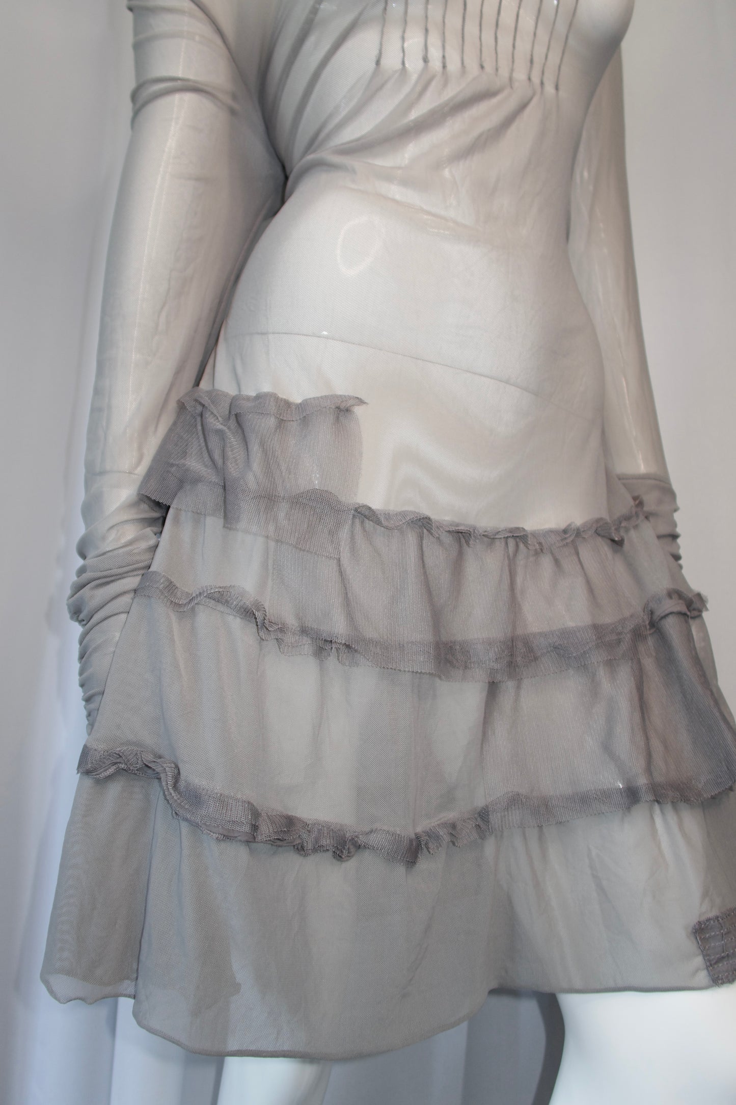 + Mesh Grey dress +