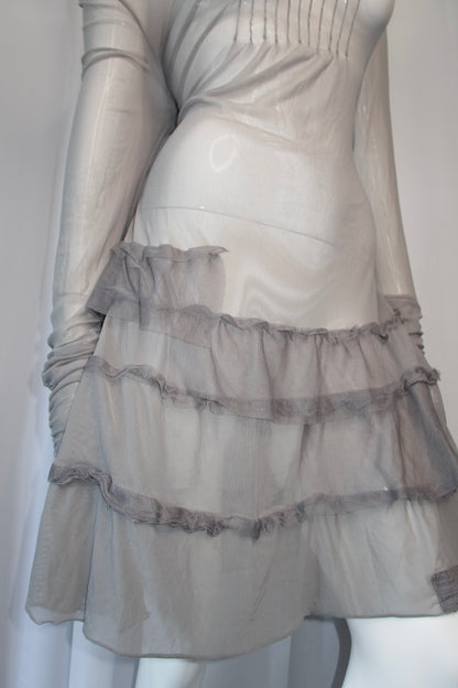 + Mesh Grey dress +