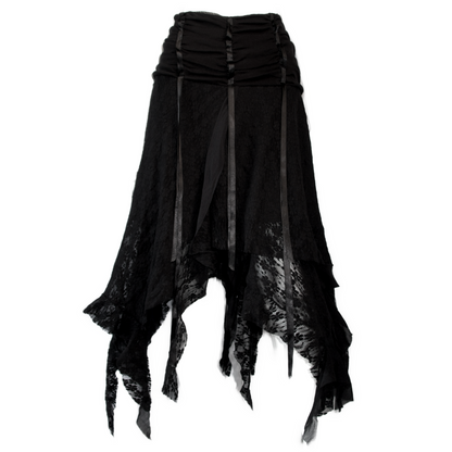 + Asymmetrical lace skirt +