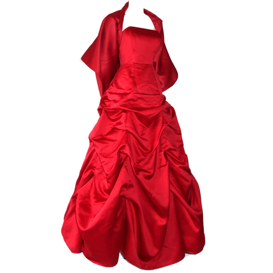 + Red drapery dress +