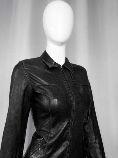 + Fitted Real Leather Jacket +