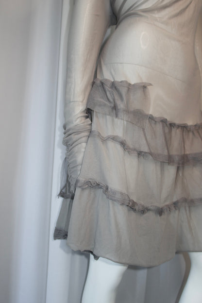 + Mesh Grey dress +