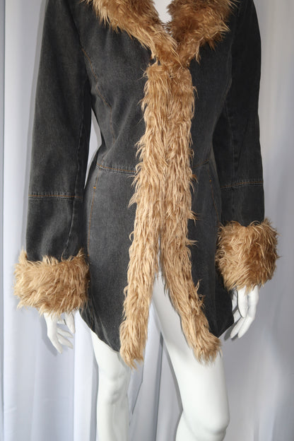 + Denim afghan coat +